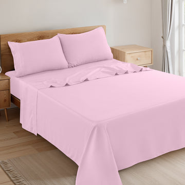 4-Piece Deep Pocket Bed Sheets Set – Ultra Soft & All-Season Comfort