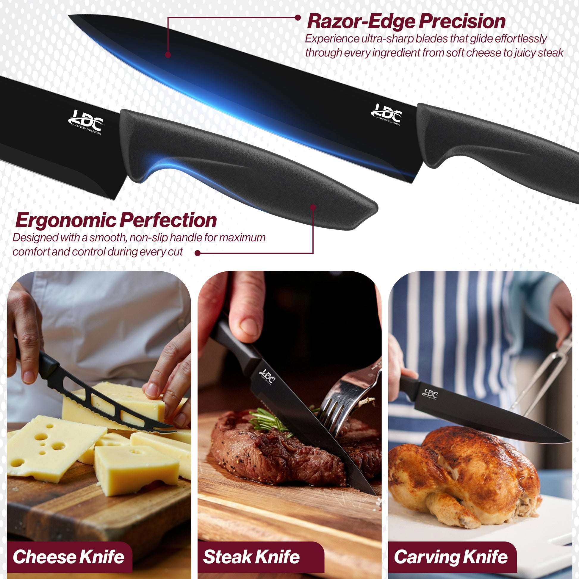7-Piece Kitchen Knife Set – Lux Decor