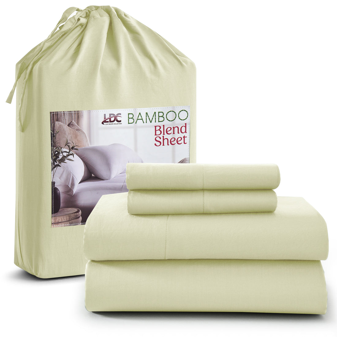 4-Piece Bamboo Blend Cooling Bed Sheets Set