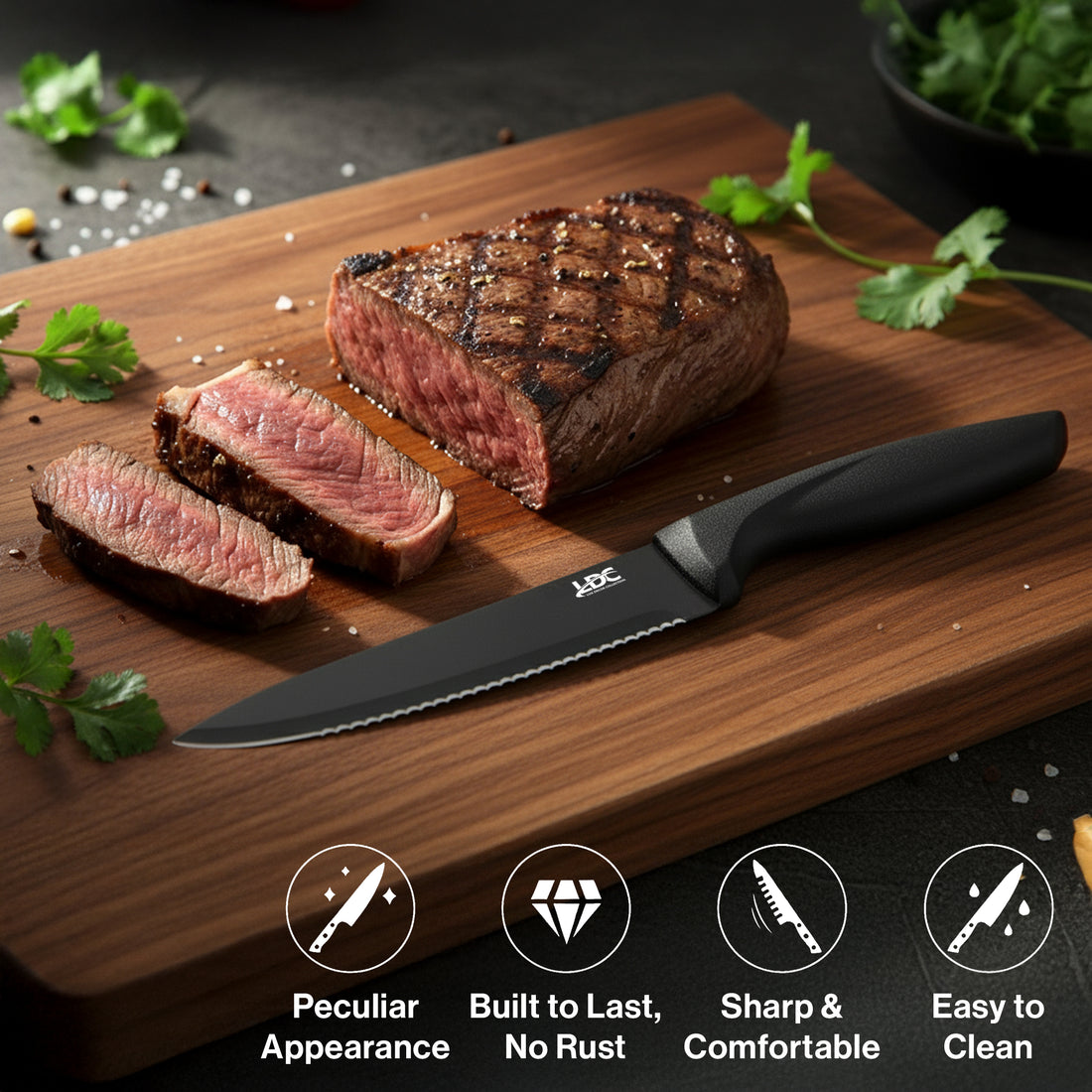 8-Piece Stainless Steel Knife Set