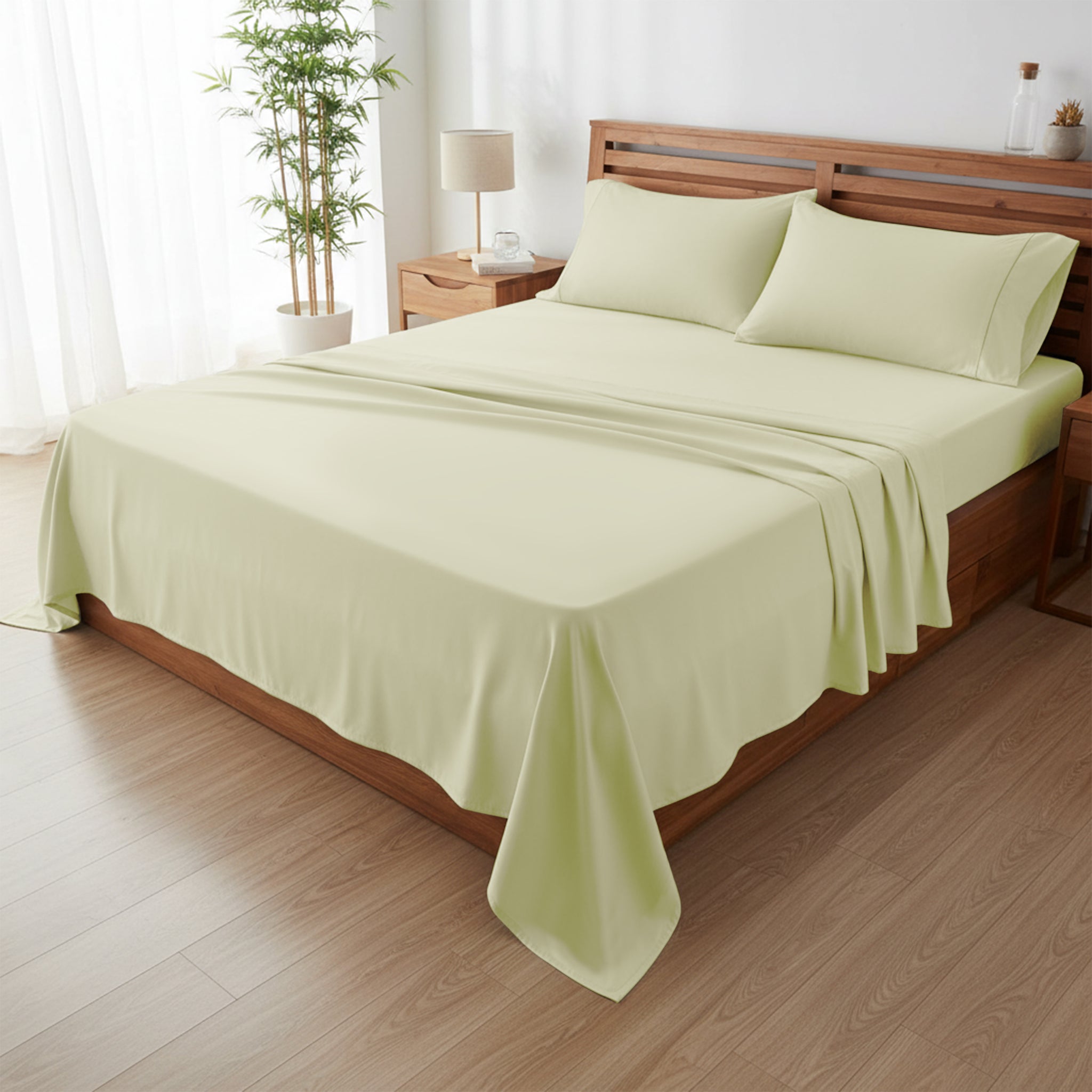 4-Piece Bamboo Blend Cooling Bed Sheets Set