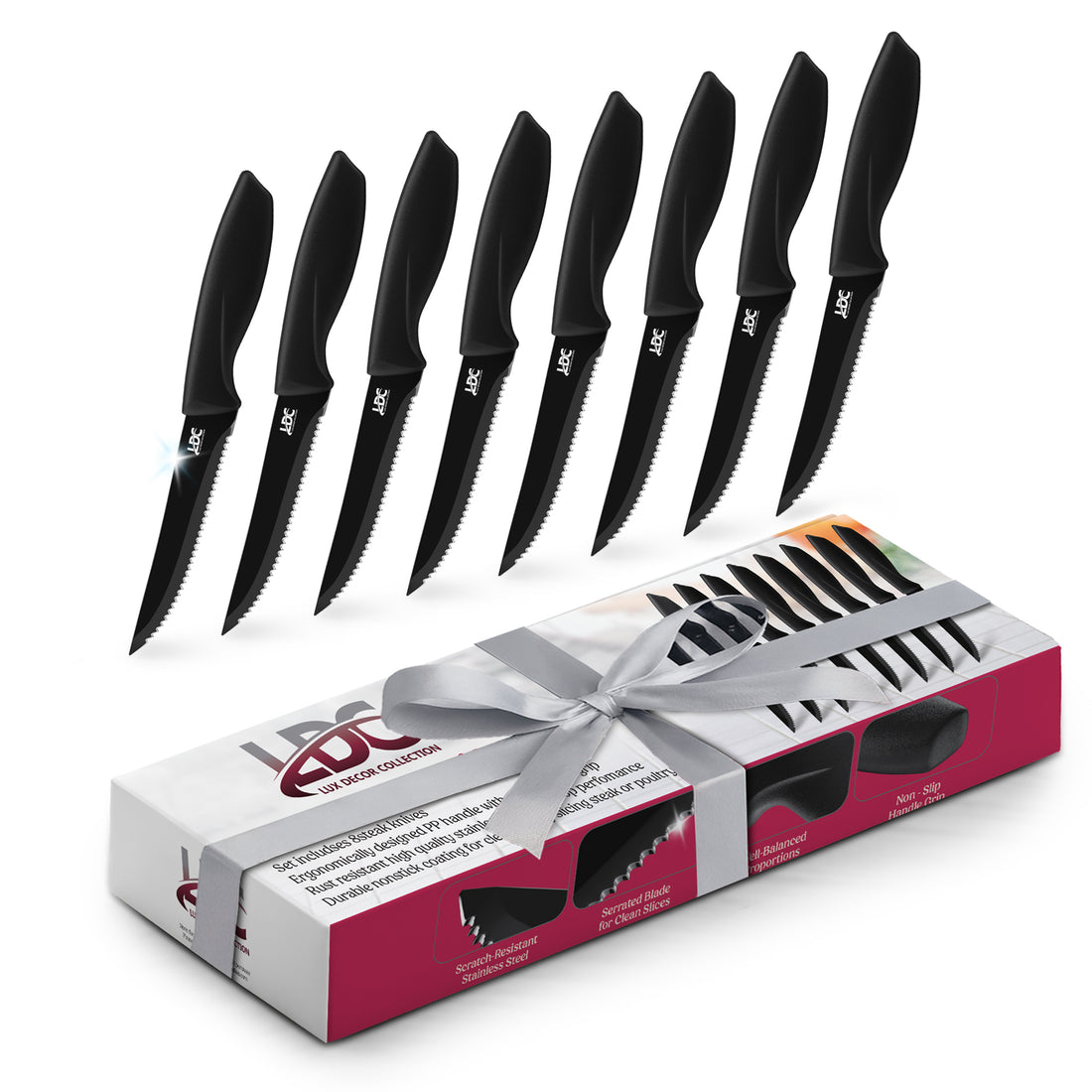 8-Piece Stainless Steel Knife Set
