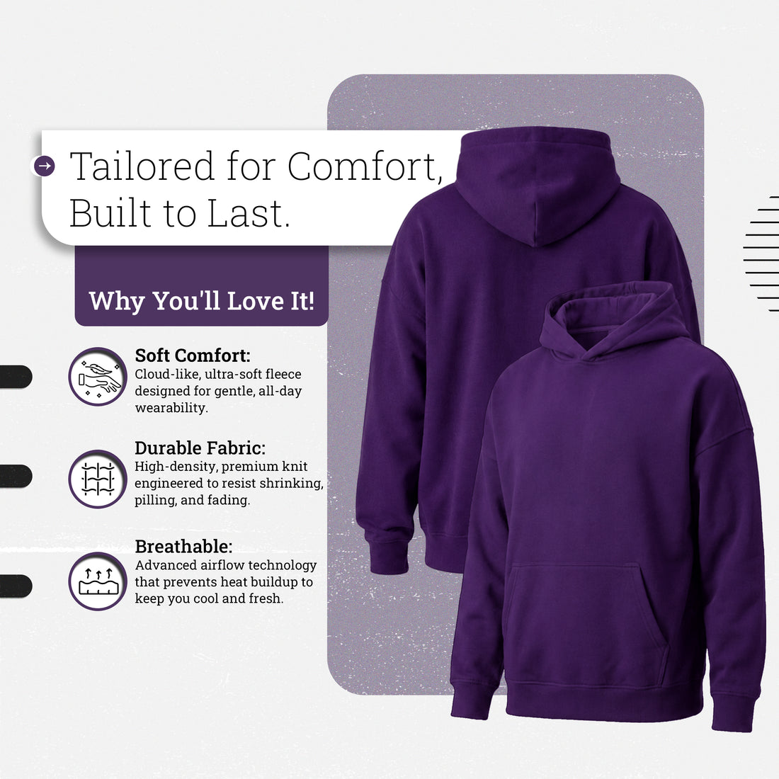 Oversized Pullover Hoodie – Unisex Heavyweight Brushed Fleece