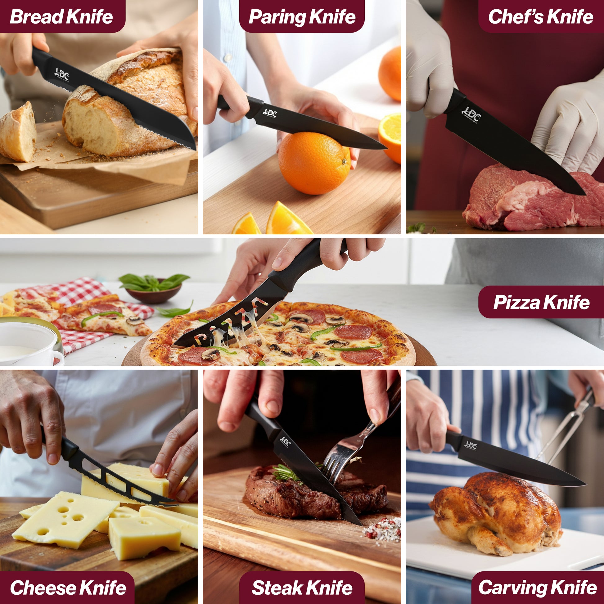 7-Piece Kitchen Knife Set – Lux Decor