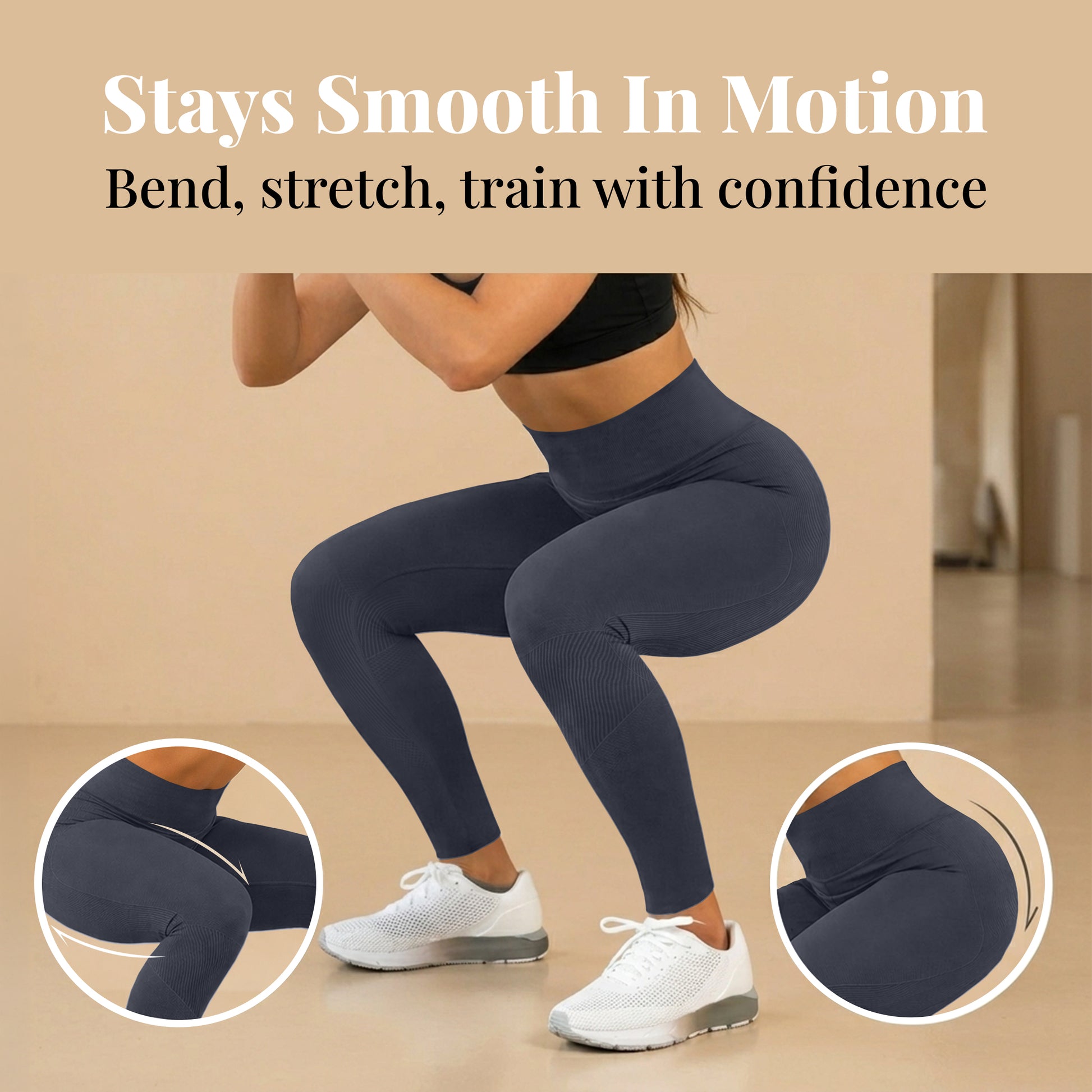 Women’s High-Waist Seamless Sports Leggings – Lux Decor
