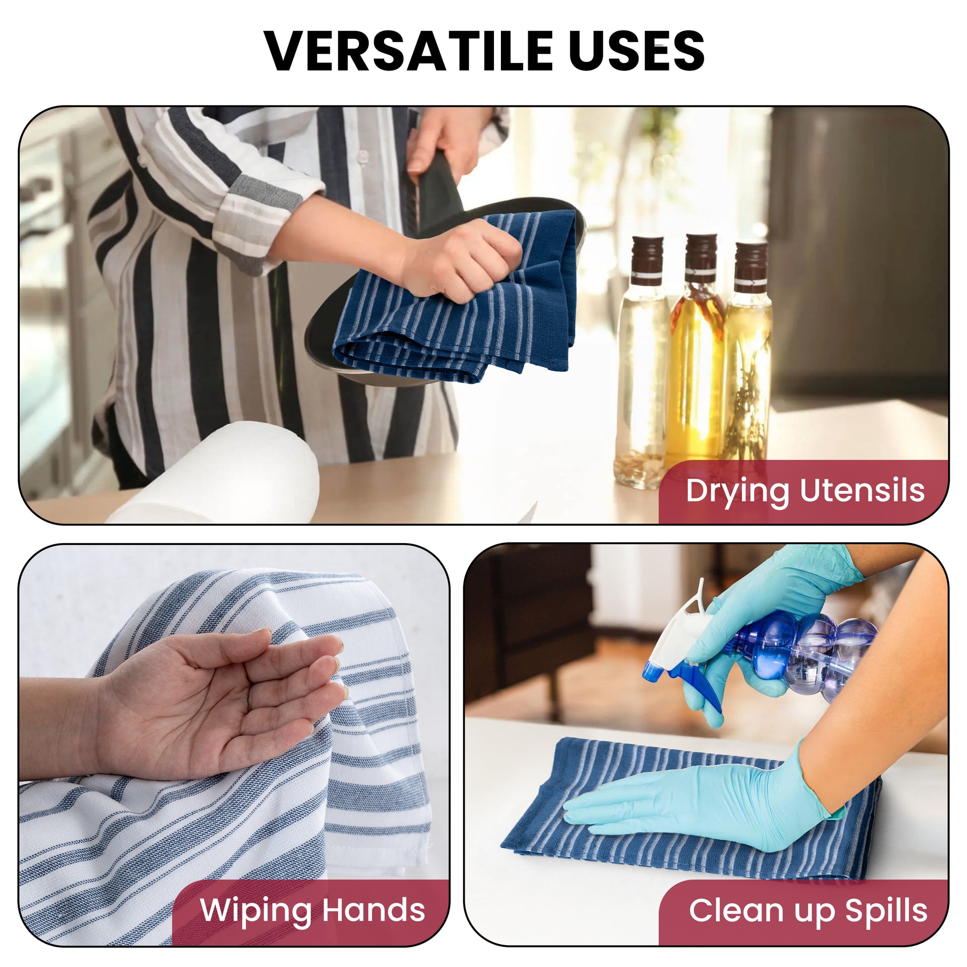 6-Piece Kitchen Towels Set features and benefits – Lux Decor