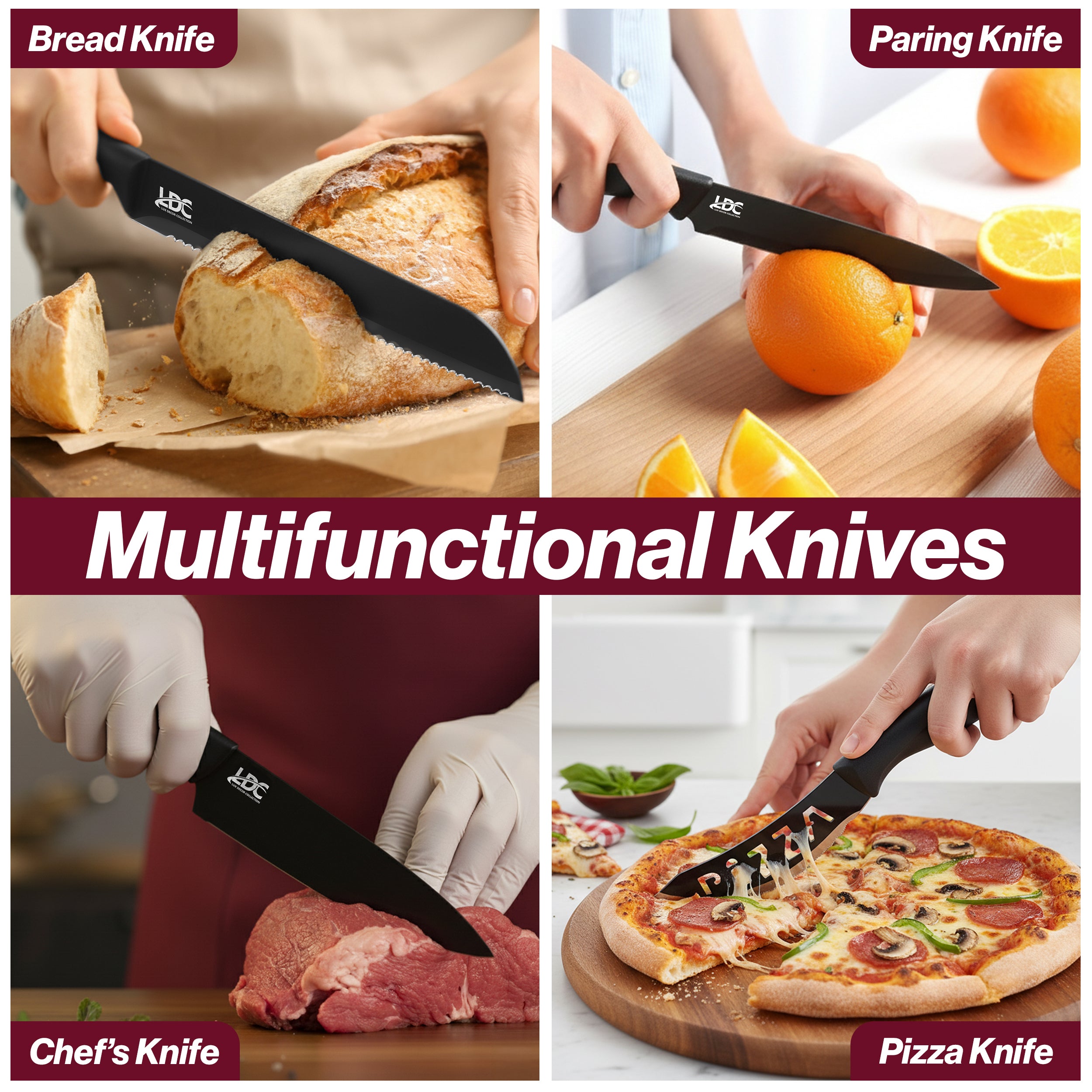 Buy 7-Piece Stainless Steel Kitchen Knife Set | Official Online