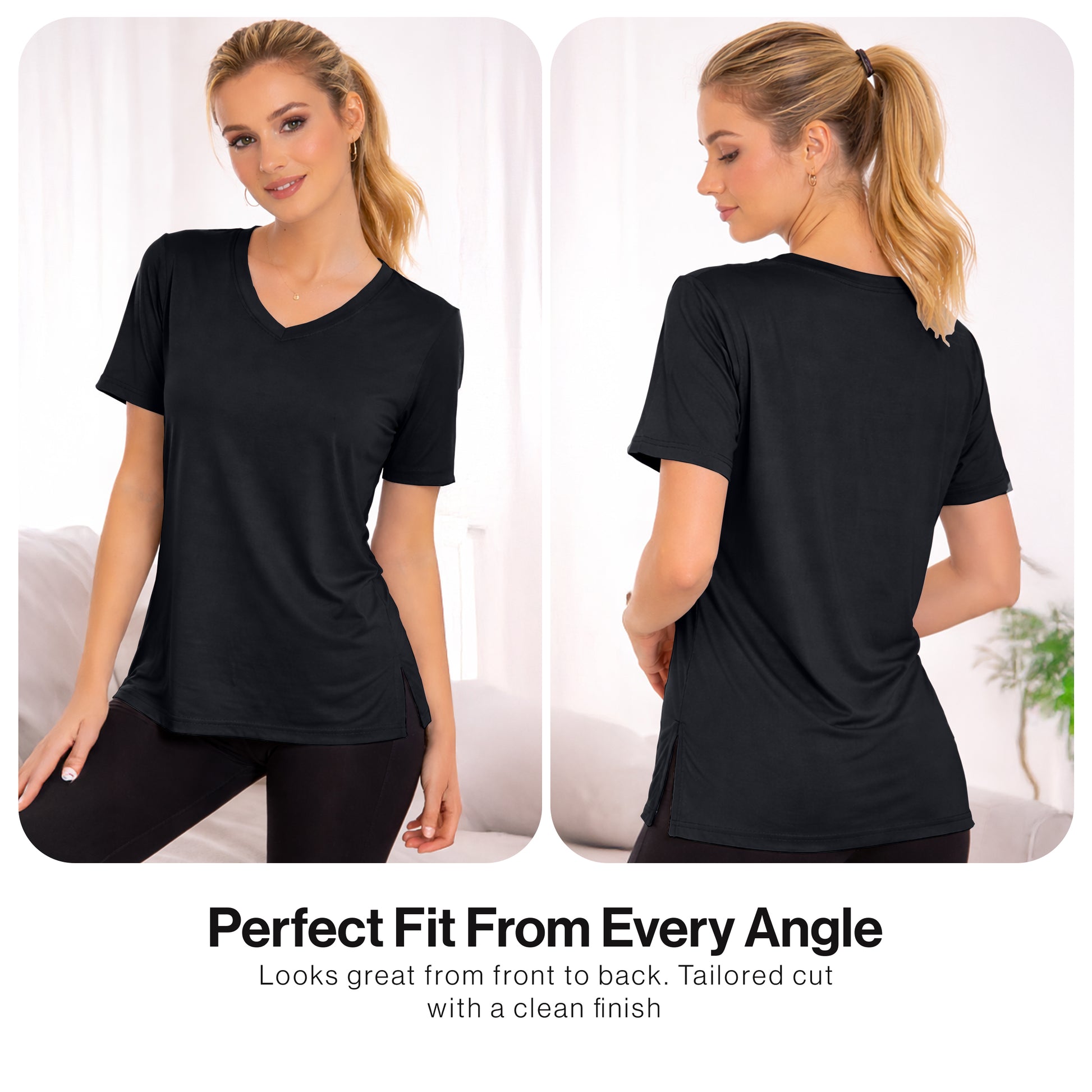 Women’s Stretch Performance T-Shirt features and benefits – Lux Decor