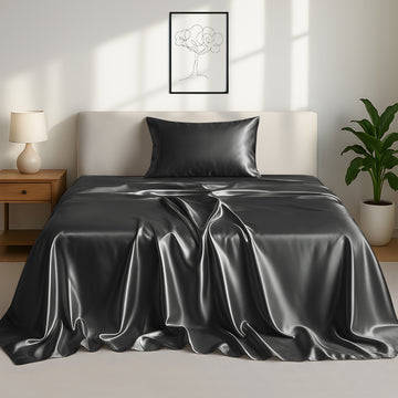 4-Piece Satin Sheet Set – Deep Pocket, Easy Care