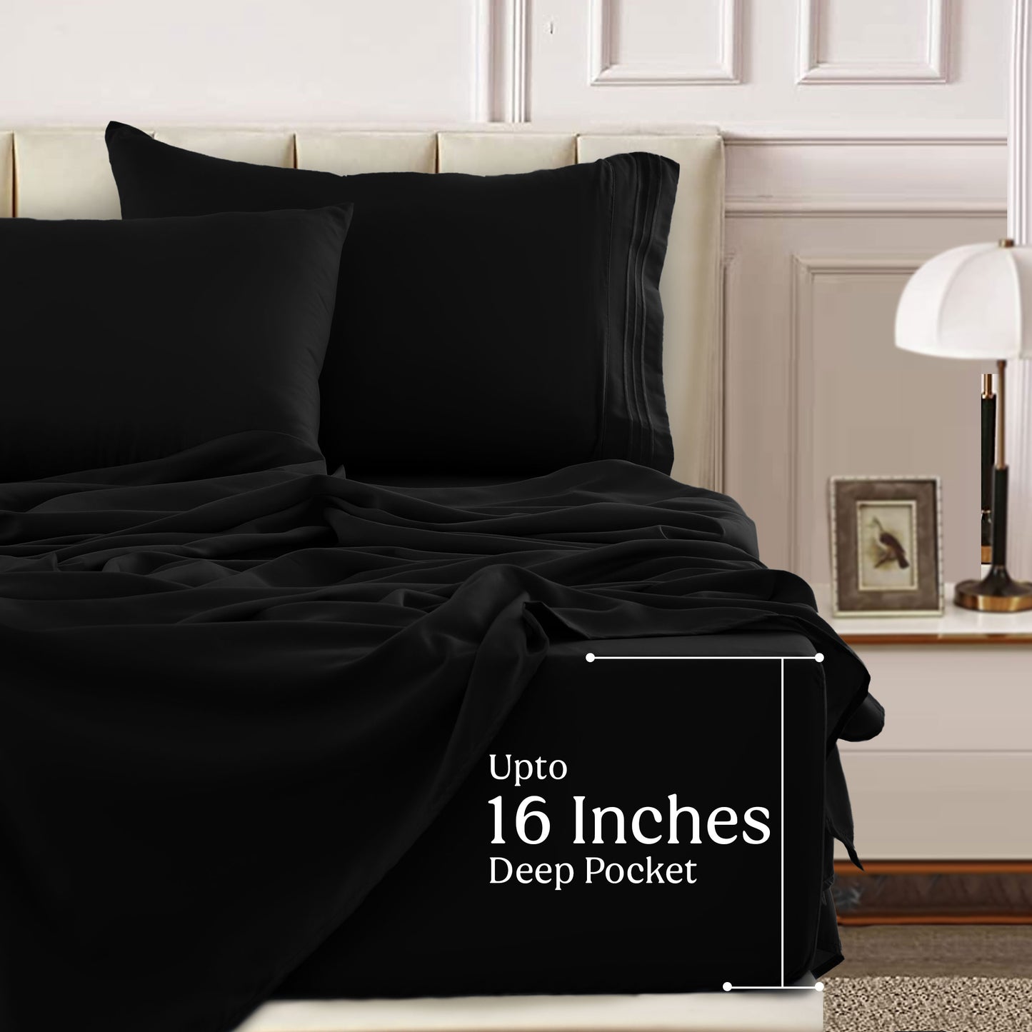 6-Piece 1800 Series Deep Pocket Bed Sheets Set