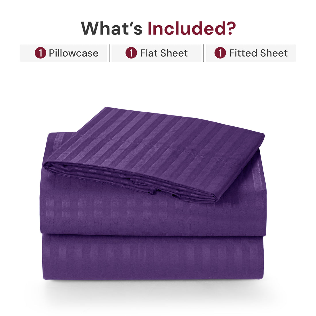 4-Piece Stripe Design Sheet Set – Deep Pocket, Soft & All-Season Comfort