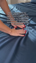 Bamboo blend cooling sheets in use — soft, cooling, deep-pocket fit