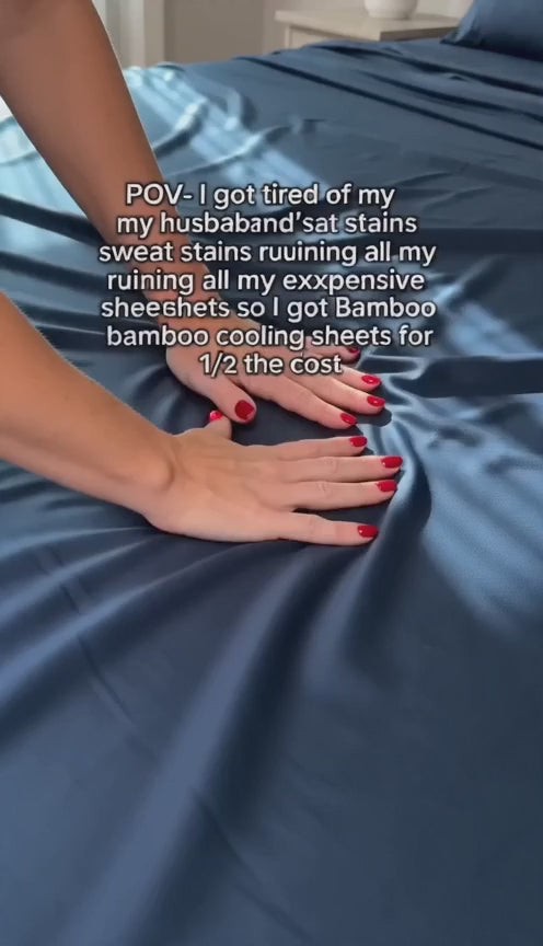 Bamboo blend cooling sheets in use — soft, cooling, deep-pocket fit