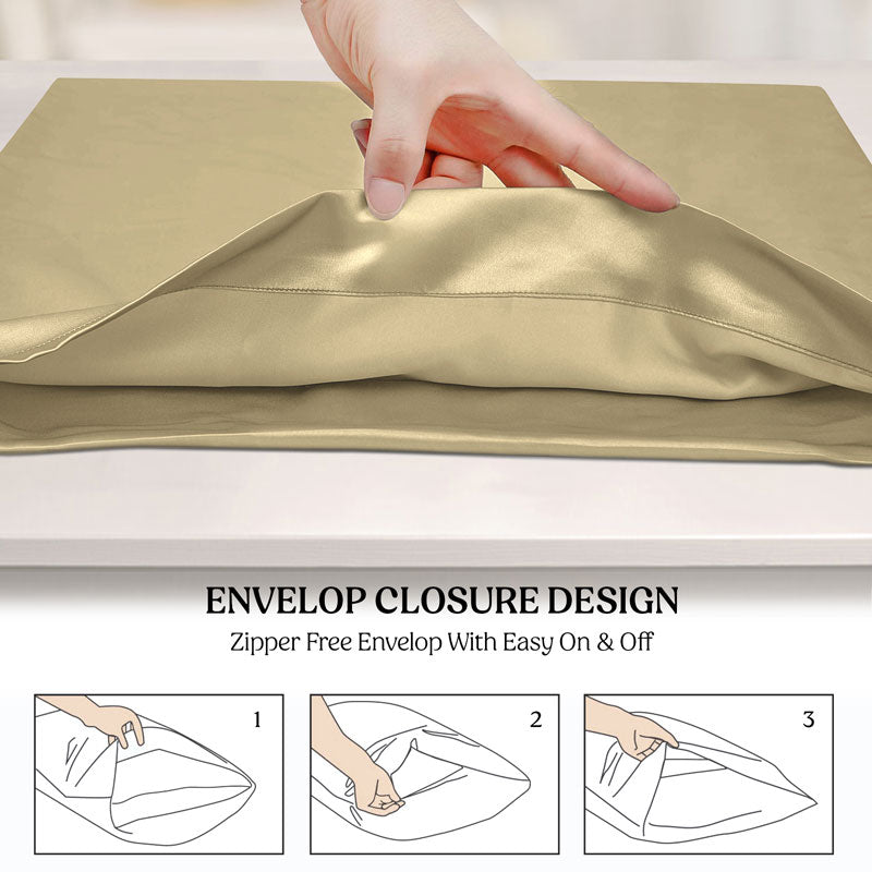 2-Pack of Soft Cooling Satin Pillowcases | Lux Decor Collection